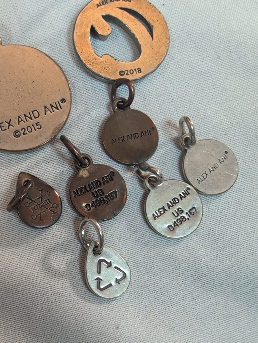 Lot of 8 Authentic Alex and Ani Loose Replacement Charms - Picture 8 of 8